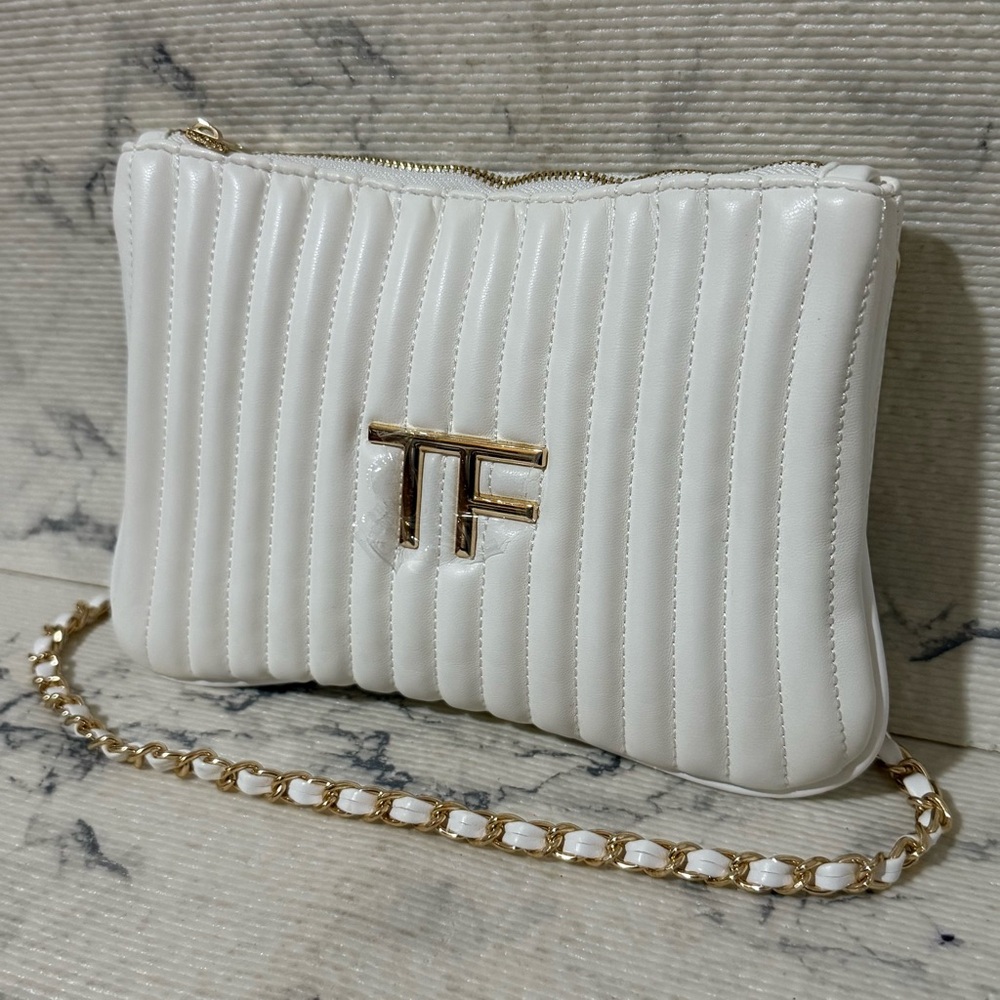Tom Ford Beauty White Quilted Pouch / Shoulder Bag - Picture 5 of 12